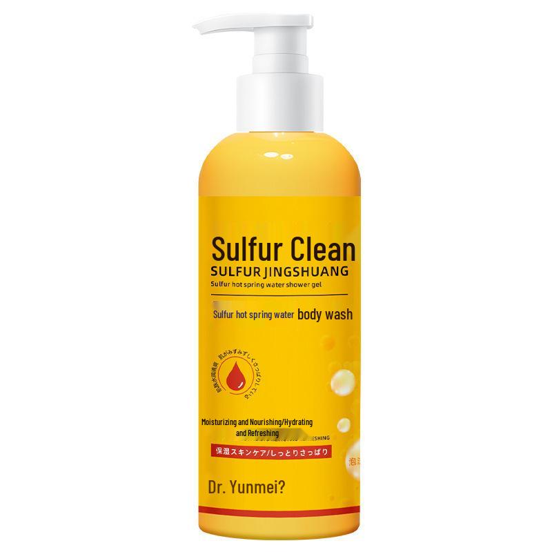Yunmei Dr. Sulfur Shower Gel: Hydrates, Moisturizes, Nourishes, and Gently Cleanses without Tightness, 400ml.