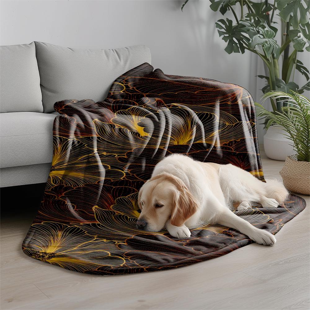 Floral Pattern Blanket Microfiber Flannel Cover Blanket Bedroom Living Room Sofa Soft And Comfortable Home Decoration