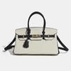 2025 Hot Women's Bag Platinum Fashionable All-matching Commuter Top-layer Cowhide Cross-body Handbag