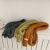 Knitted scarf atmosphere new versatile high-end neck protection scarf soft waxy thin small baguette scarf