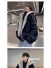 Men's American Short Hooded Cotton Jacket, Winter Luxury, Thick and Warm with Fur Collar.