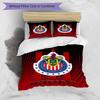 3pcs Duvet Cover Set (1*Duvet Cover + 2*Pillowcase, Without Core), Club Deportivo Guadalajara Print Bedding Set, Bedroom Decor, All‑Season, Birthday G