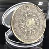 1Pc Golden Tarot Wishing Coin Lucky Coin Gold Plated Coin Sun Moonlight Constellation Commemorative Coin Love Coin