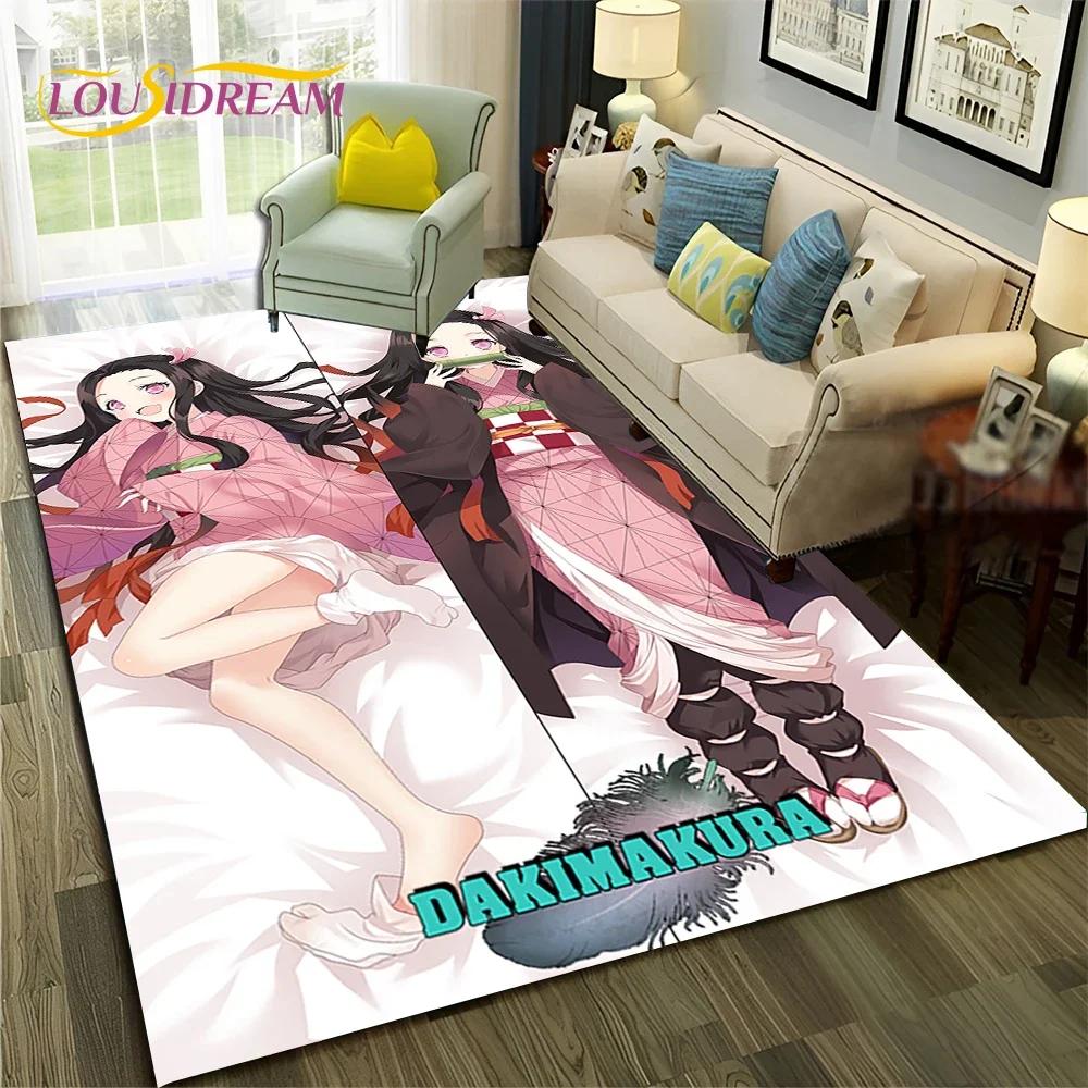 Kamado Nezuko Demon S-Slayer Anime Carpet Rug for Bedroom Living Room Home Sofa Decoration,Children Game Large Decor Floor Mat