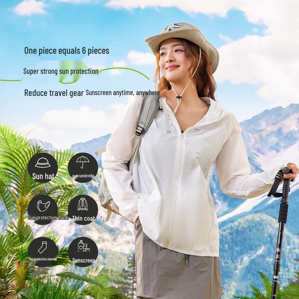 Lightweight Unisex Ice Silk Sun Protection Hooded Jacket - Breathable, Comfortable for Outdoor Wear