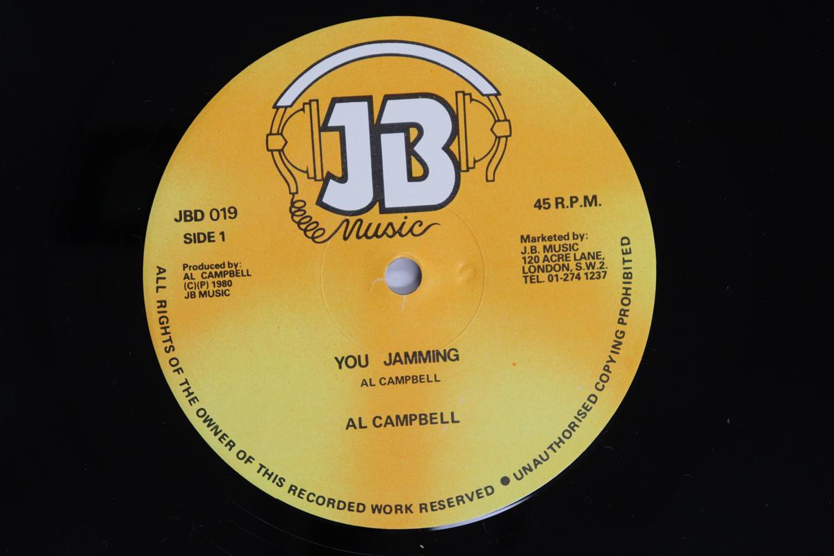 

12inch Record AL CAMPBELL You Jamming You Jamming Pt. 2 JBD019 JB MUSIC 1980 UK Reggae Ska Dub Used