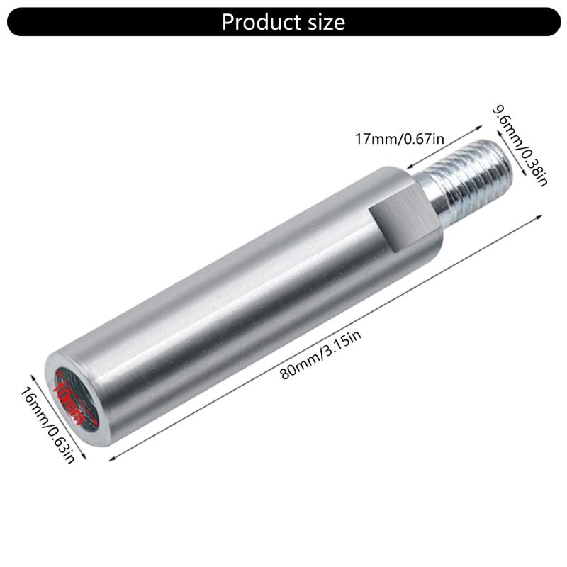 Set Of 3 Practical M10 Thread 80mm Extension Rod Connecting Rod For Angle Grinder And Car Polishing Accessories