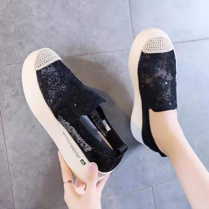 Fashion Fisherman Shoes Womens Summer New Fashion Korean Version Lace Flower Woven Casual Shoes Comfortable And Breathable Walking Shoes