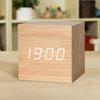 Wooden Digital Alarm with Temperature Sound Desktop LED Bedside ClocK LED Alarm Clock Office Decoration Home Decor