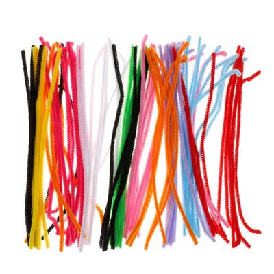 100Pcs Assorted Plush Pipe Cleaners Chenille Craft Supplies Stems Christmas Decor