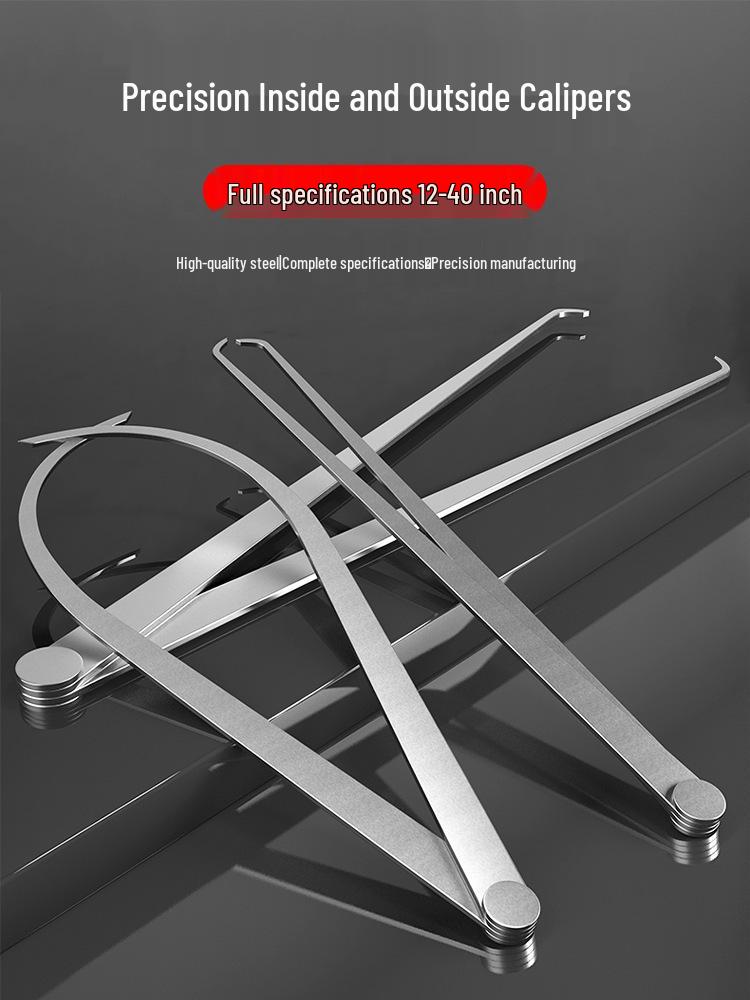 

Stainless Steel Inside-Outside Caliper Gauge and Ruler for Measuring Inner and Outer Diameters Inside Caliper 12 inch 300mm (1 piece)