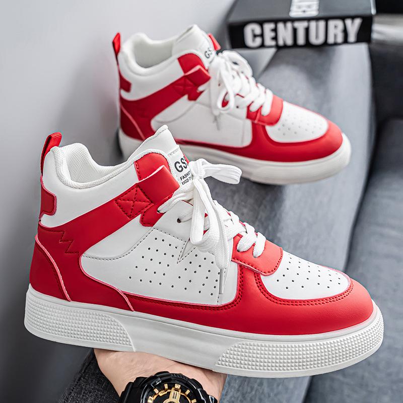 Men Shoes High Top Ankle Boot Platform Comfortable Casual Shoes 2025 Autumn Anti Slip Sneakers Fashion Thick Soled Shoes Zapatos