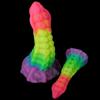 Mixed Color Glowing Dildo Simulation For Men And Women In The Backyard  Used For Masturbation As An Adult Product