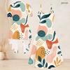 Women Plus Size Printed Two Piece Set Short Sleeve Cardigan Strappy V Neck Flared Dress