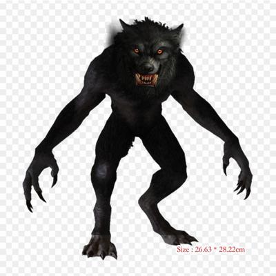 Art Werewolf Werewolf Iron On Heat Transfer Printing Vinyl Patches Sticker for Clothes DIY Appliques Washable Patches