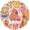 Capybara Stickers: 120 Cute Cartoon Designs for Journals and Water Bottles, Waterproof and Durable.