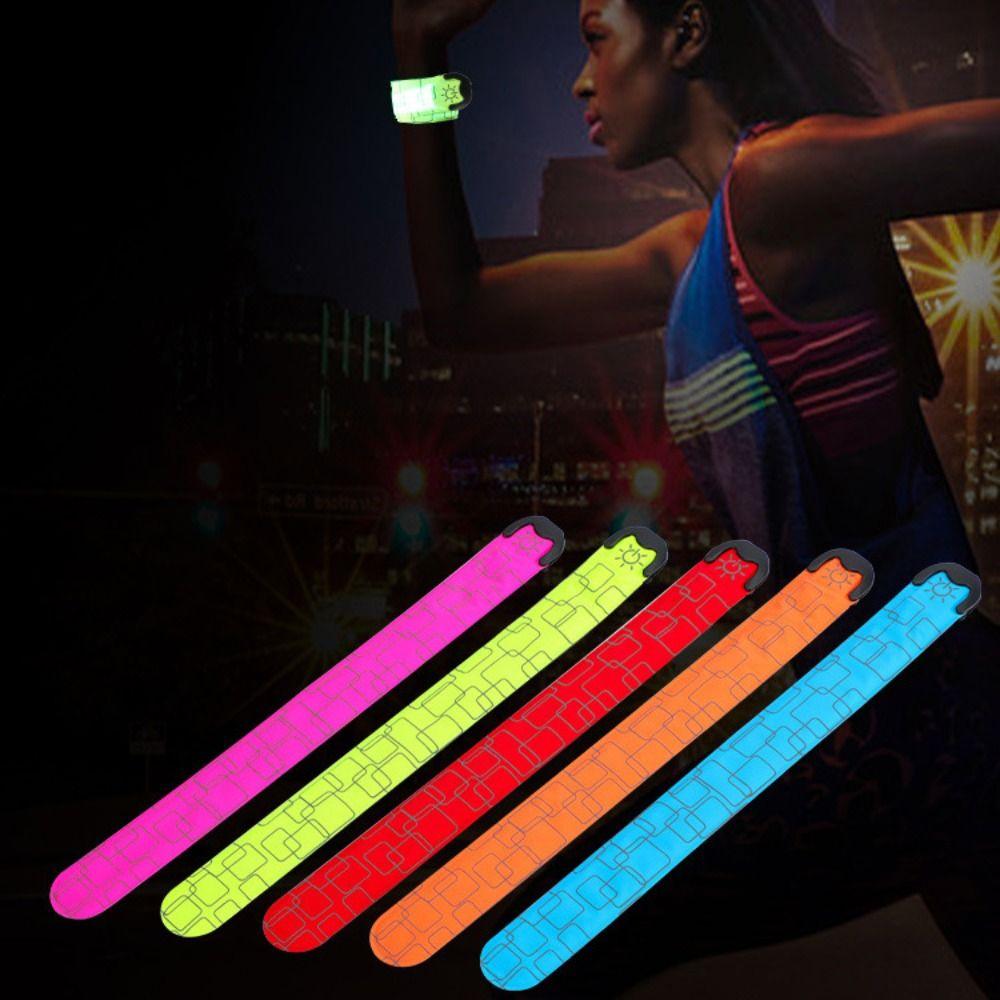 USB Rechargeable LED Light Band Battery Style Leg Warning Wristband Night Cycling Running