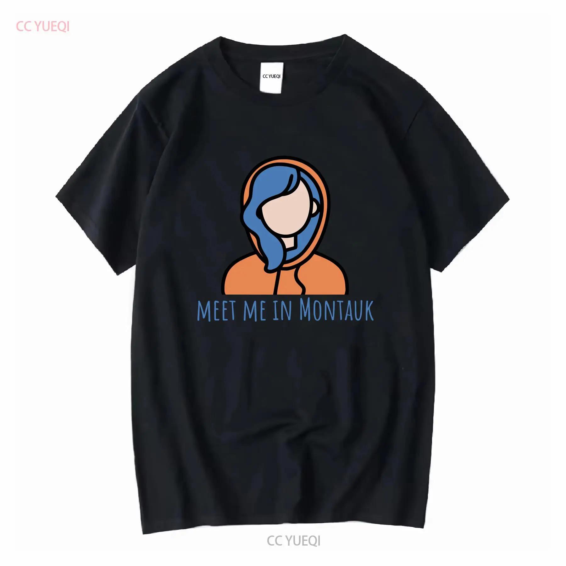 Meet Me in Montauk T Shirt Eternal Sunshine Movie Quote Jim Carrey Kate Winslet Fan Cult Classic Romantic Film Apparel vintage S разноцветный
