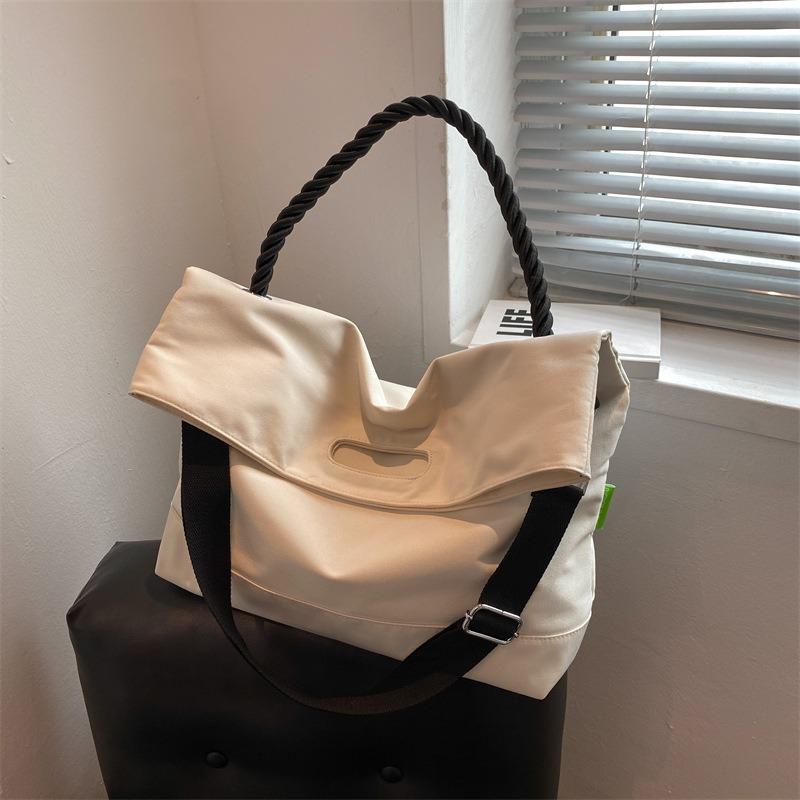Large capacity niche bag women's summer new girl canvas shoulder bag premium tote bag