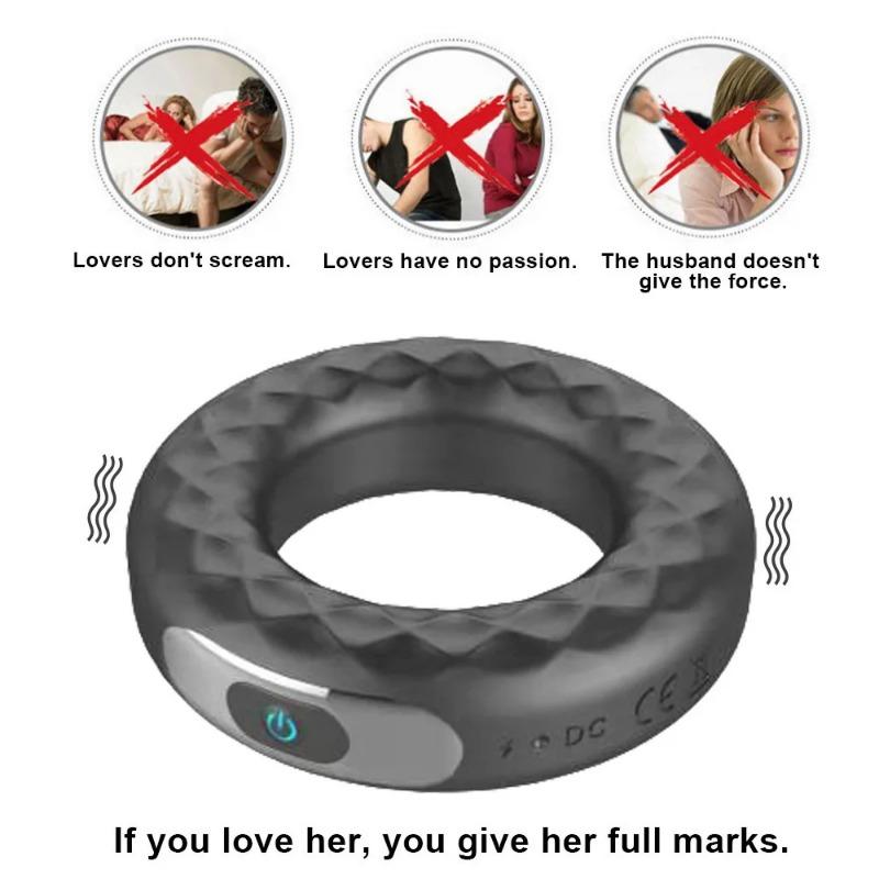 Vibrátor Penis Ring Měkký penisový kroužek Dick Vibrátor Zpoždění ejakulace Stimulátor ejakulace Zboží pro dospělé pro muže Erotické hračky Cockring pro muže 18+