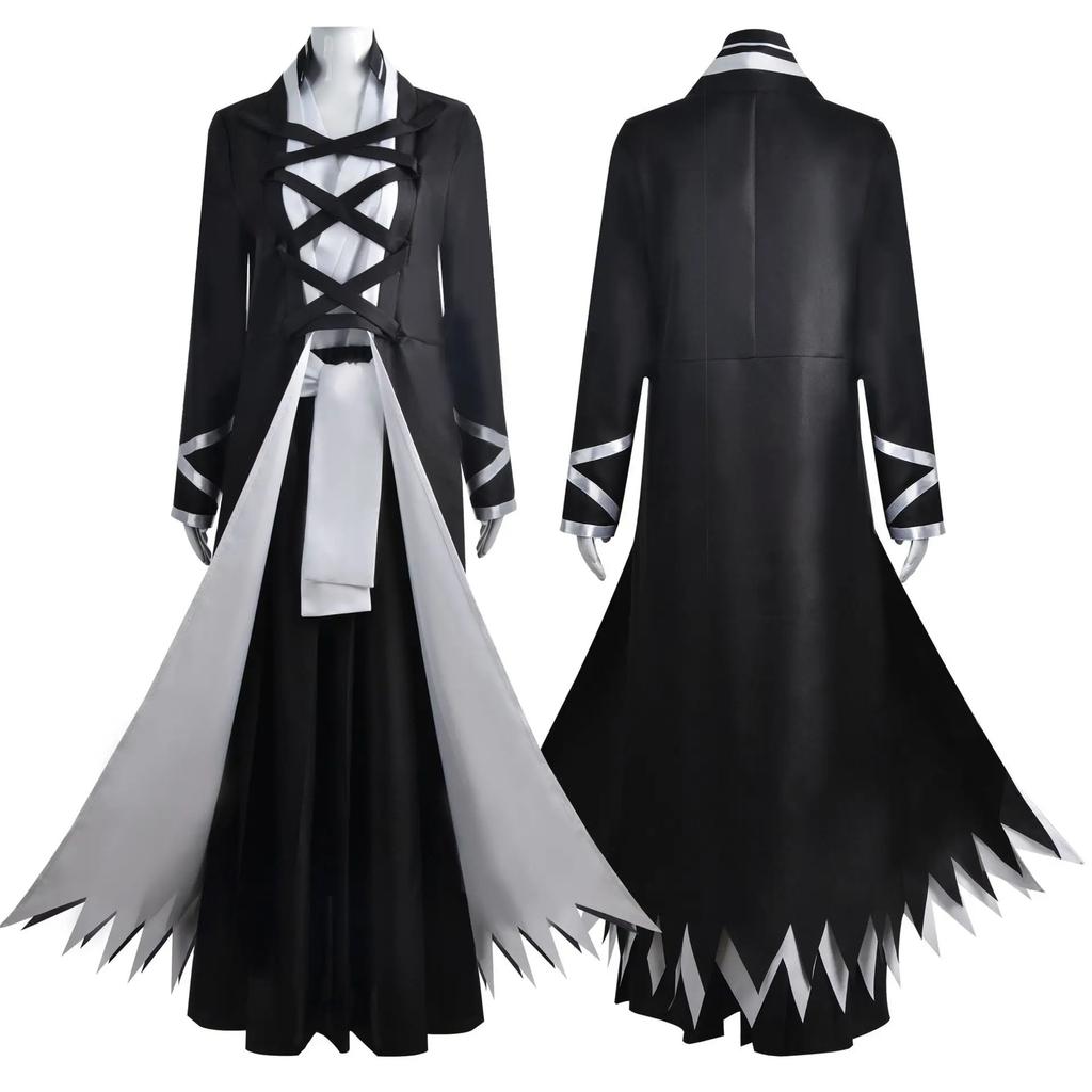 Anime BLEACH Kurosaki Ichigo Cosplay Kostým Japonská Manga Cosplay Černobílý Oblek Halloween Uniforma pro Hraní Rolí pro Muže