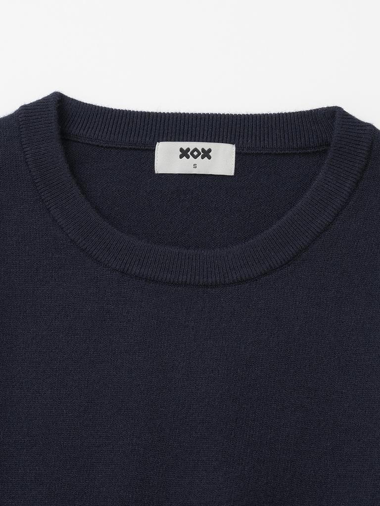 XOX (Women) Essential Round Crop Knit [Navy]