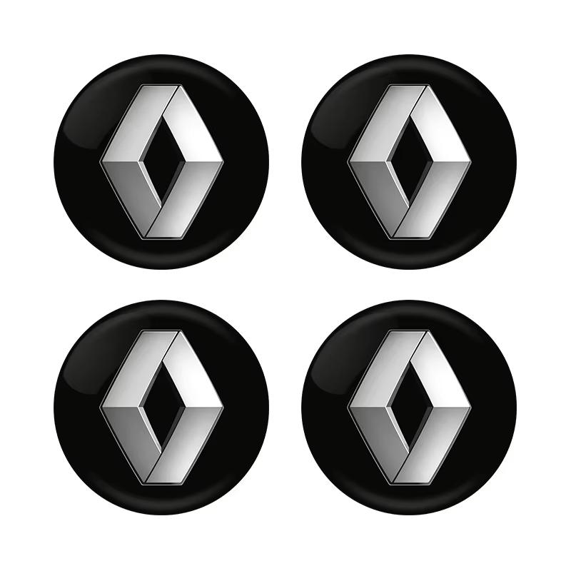 For Renault Clio Laguna 2 Megane 2 3 Duster Logan Captur 4pcs 56/60mm Car Wheel Center Hub Cap Badge Emblem Decal SS1