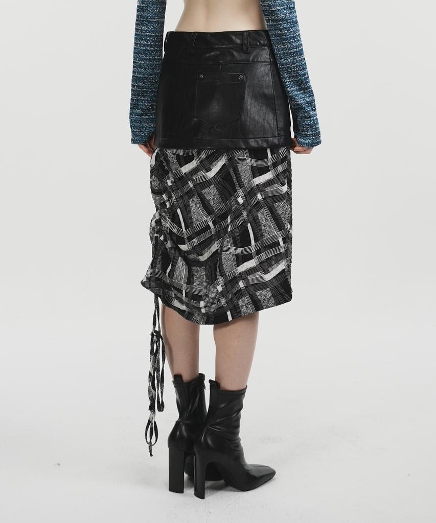 Phenomenon Cipher Shirring Panel Skirt