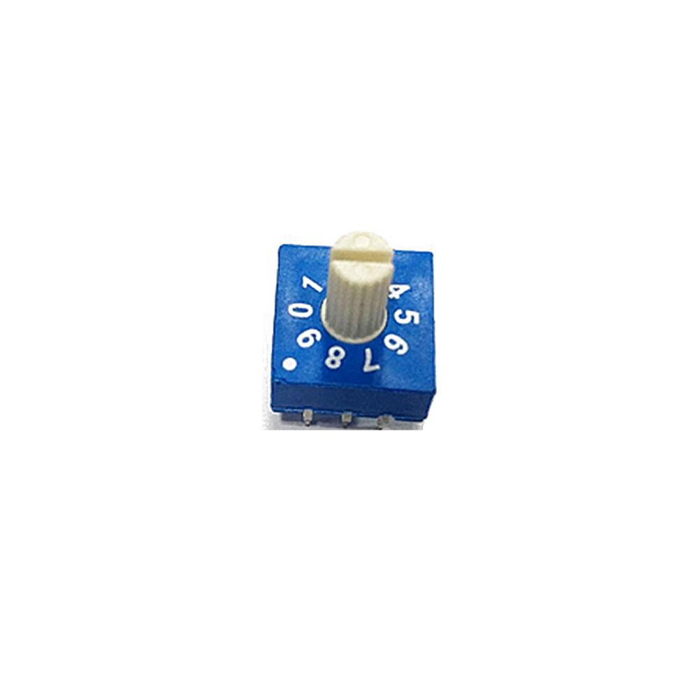 DC 24V Code Switch ERD110RS 10 bit 0-9 3:3 Rotary Encoder With Handle 25mA Encoding Switch 10x10mm