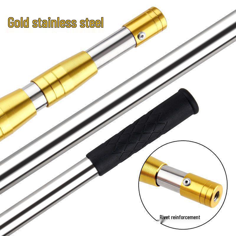 Stainless Steel Retractable Landing Net Pole Fishing Gear Set