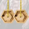 Finger Workout Hexagonal Wooden Forearm Strength Trainer Portable Hangboard For Climbing Fitness Home Exercise Workout Gym