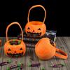 Halloween Pumpkin Candy Bags Decoration Props Portable Trick Or Treat Holder Handbag Basket Party Favor Holders For Children