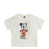 Adidas Disney MM Short Sleeve Burst Size 100 Kids' T-Shirt, Unisex, KLJ60, Off-White/Lime (JL9169),