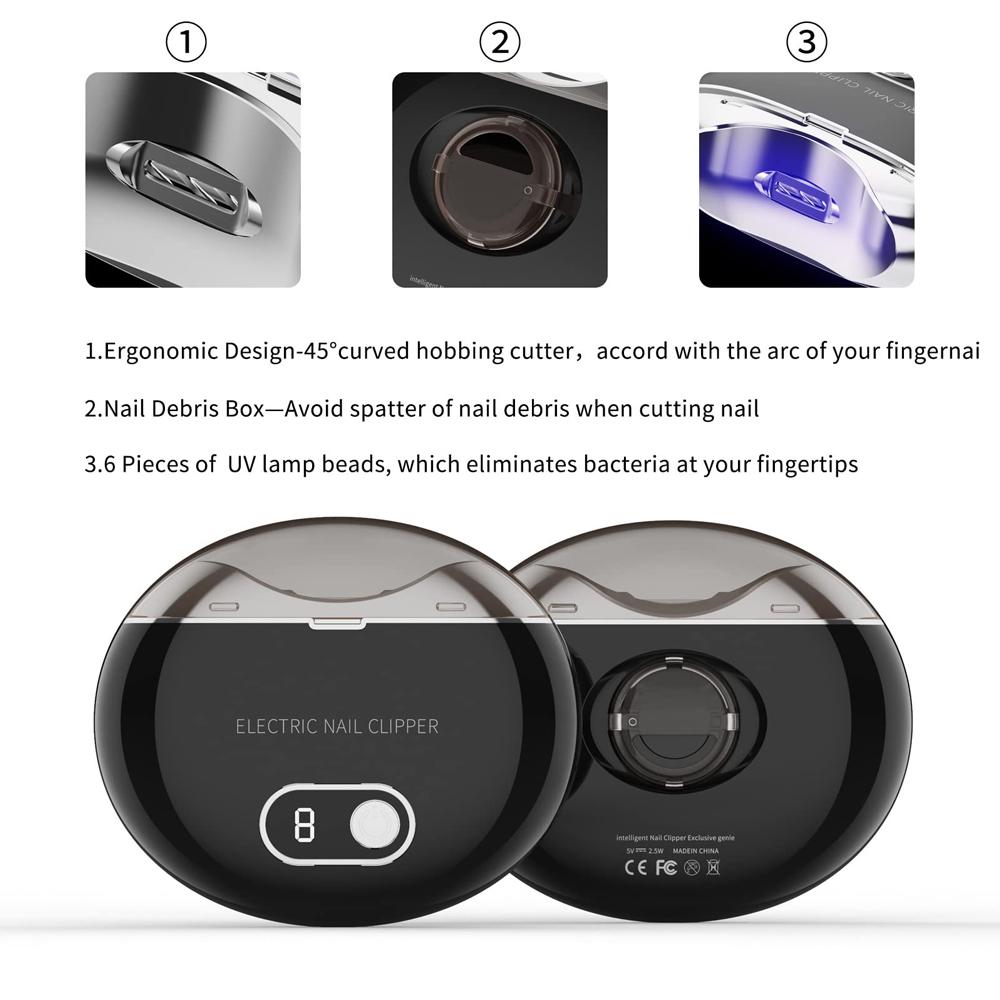 Automatic Nail Trimmer Electric Nail Clipper Manicure Nail Cutter For Adult Baby Safety Fingernail Cutter Rechargeable Nail File