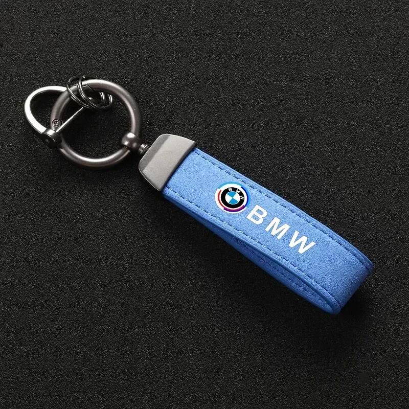 BAGF7 Car Sticker Hot For BMW Leather Keychain Car Emblem Keyring Key Holder For BMW 50th F30 F10 E90 F20 E46 E60 E70 E39 E36 E87 E92