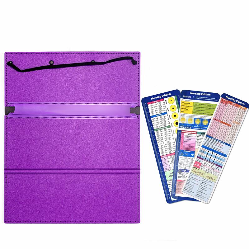 Nursing Clipboard Foldable With Nursing Medical Edition Cheat-Sheets 3 Layers Foldable Clipboard