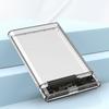 2.5 Inch HDD SSD Enclosure Transparent Portable External Hard Drive Case with USB 20 and 30 Support