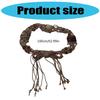 Bohemian Braided Cotton Rope Belt With Wooden Beads Adjustable Waist Cincher For Dresses And High Waist Pants