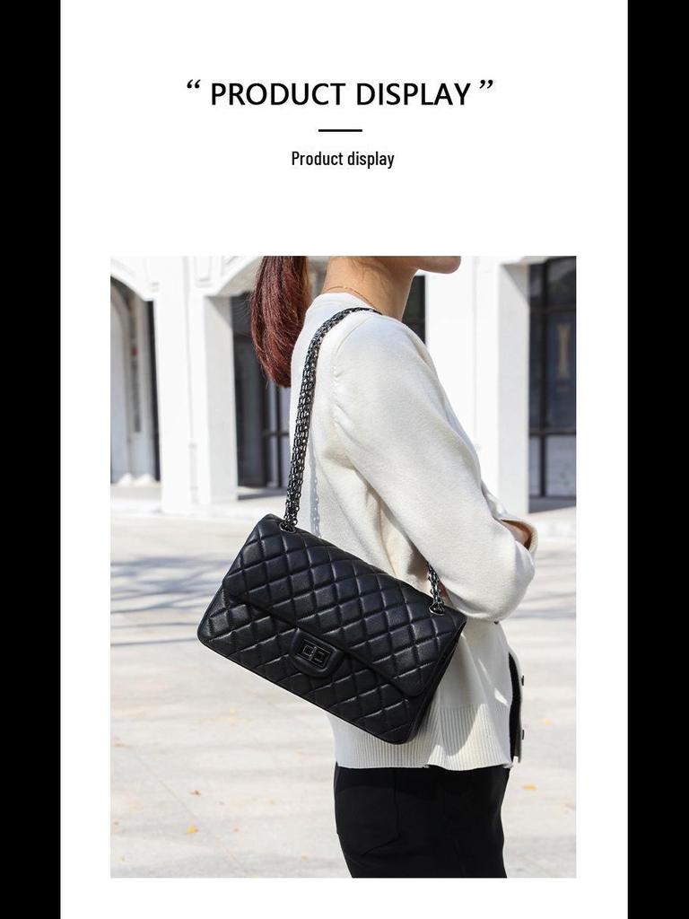 2024 Women's Small Fashion Diamond Chain Sheepskin Shoulder Bag