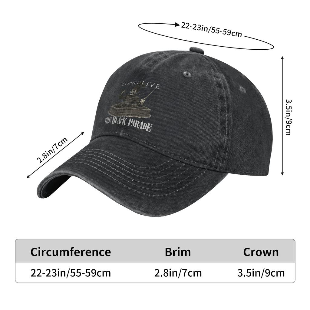 My Chemical Romance Long Live the Black Parade Baseball Cap Distressed Washed Snapback Cap Outdoor Running Golf Gift Hats