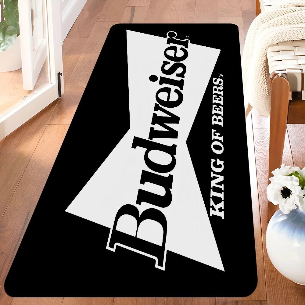 King of Beer B-Budweiser Carpet Living Room Sofa Bedroom Balcony Door Mat Kids Room Home Decoration Anti-Slip Large Area Rug