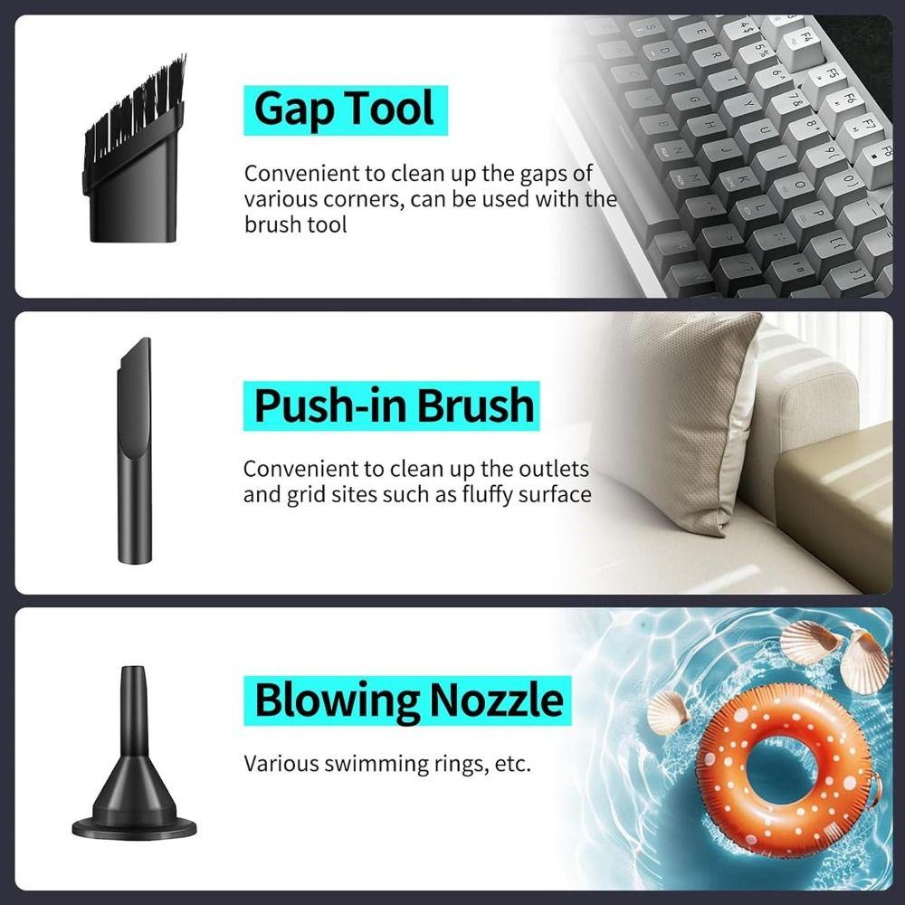 Powerful Suction Wireless Vacuum Cleaner Lightweight Mini Vacuum Cleaner  Vehicle Maintenance