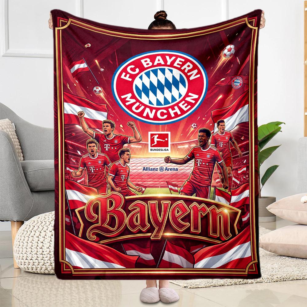 Bayern Munich Fan Gear Customize Your Name Blanket Throw Customizable Blanket Durable Comfort Perfect for Bedding Bed Picnics Livingroom