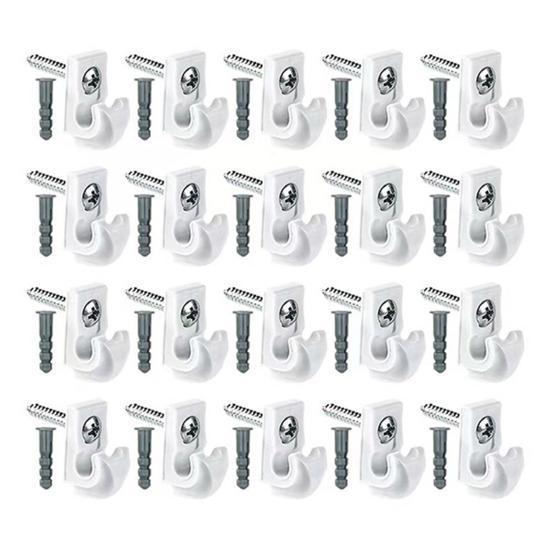Plastic String Light Hook Easy Install Christmas Lights Hanger Hooks Weatherproof Rust-Proof Wall Mount Hook for Outdoor Indoor Use