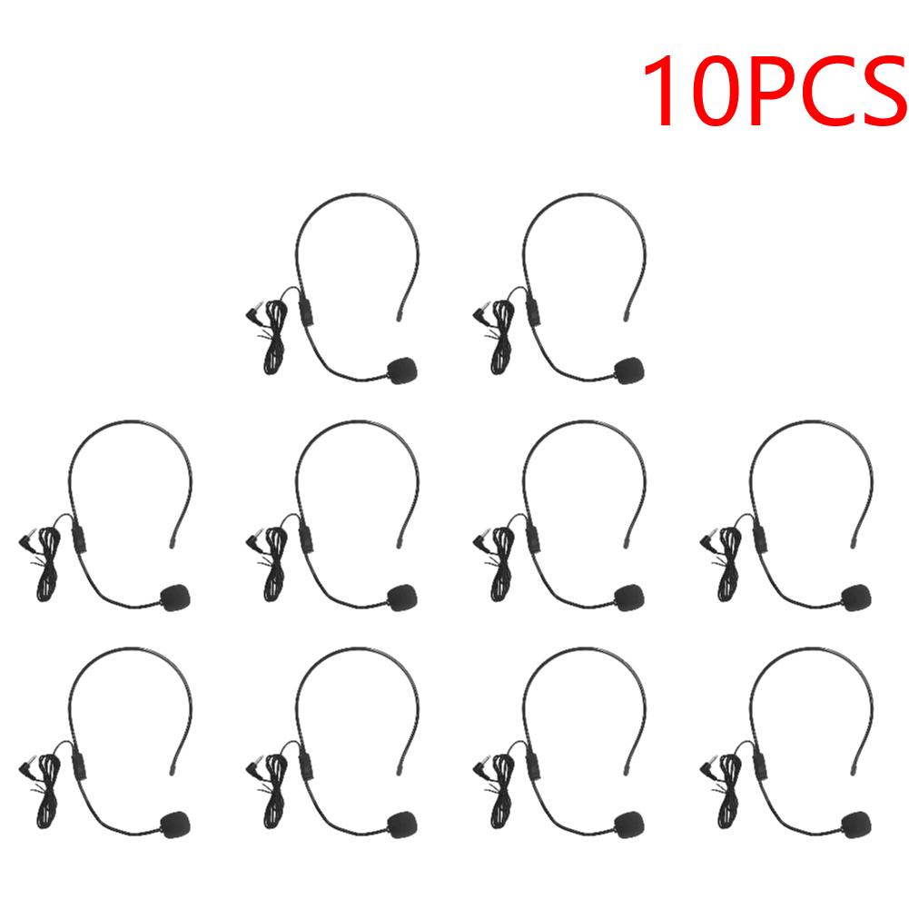 Cable Head-mounted Headset Microphone Flexible Wired Boom Amplifie Megaphone Microphone for Interview Recording Stage Meeting