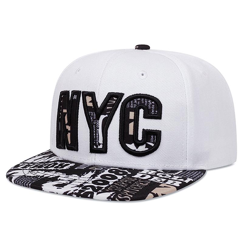 2026 New Fashion Hip Hop Hat NYC Graffiti Embroidery Street Skateboarding Hat Daily Leisure Sunshade Baseball Hat Flat Edge Hat