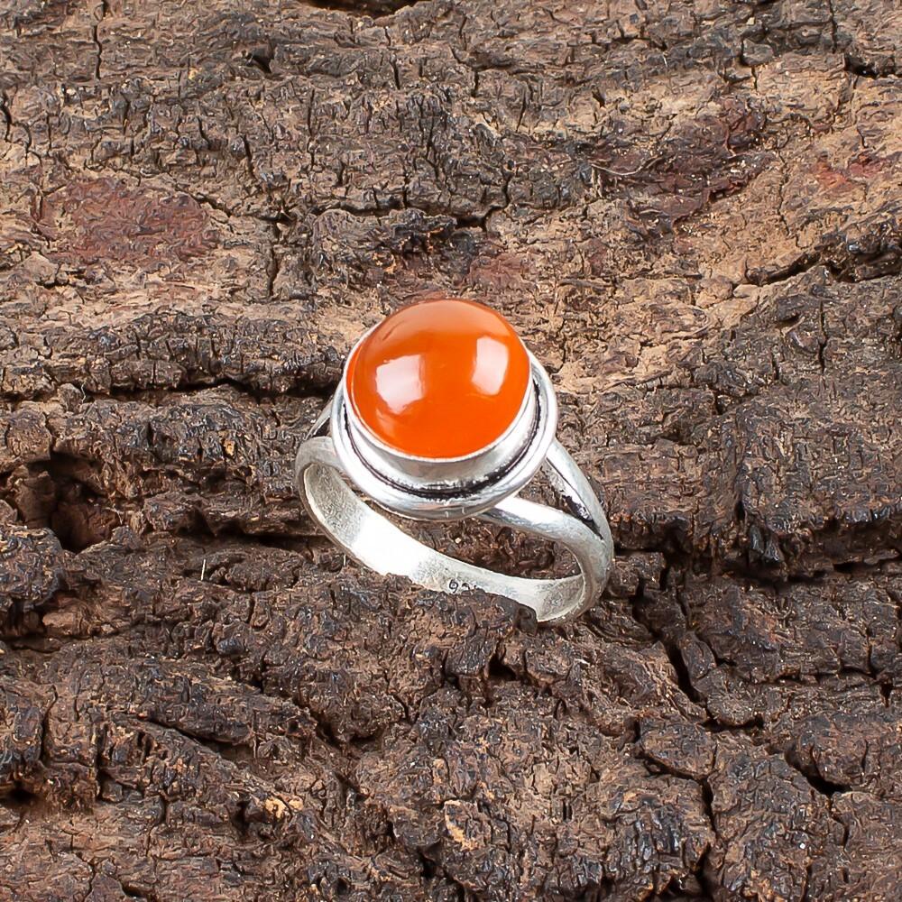 

Сердолик Драгоценный камень Ручная работа 925 Стерлинговое серебро Ювелирные изделия Кольцо с камнем июля RR-11-32 9