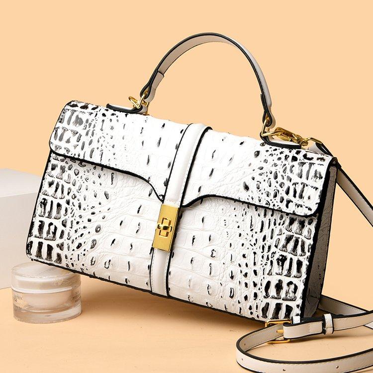 Sac à Main En Cuir Motif Crocodile Pour Femmes, Marque De Mode, Fourre-tout Pour Maman, Sac à Bandoulière Portable, Sacoches Boston