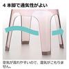Richell Lucre Bath Chair, 30H, Brown, Made In Japan, Non-Slip, Stylish, Clear Plastic, 130041