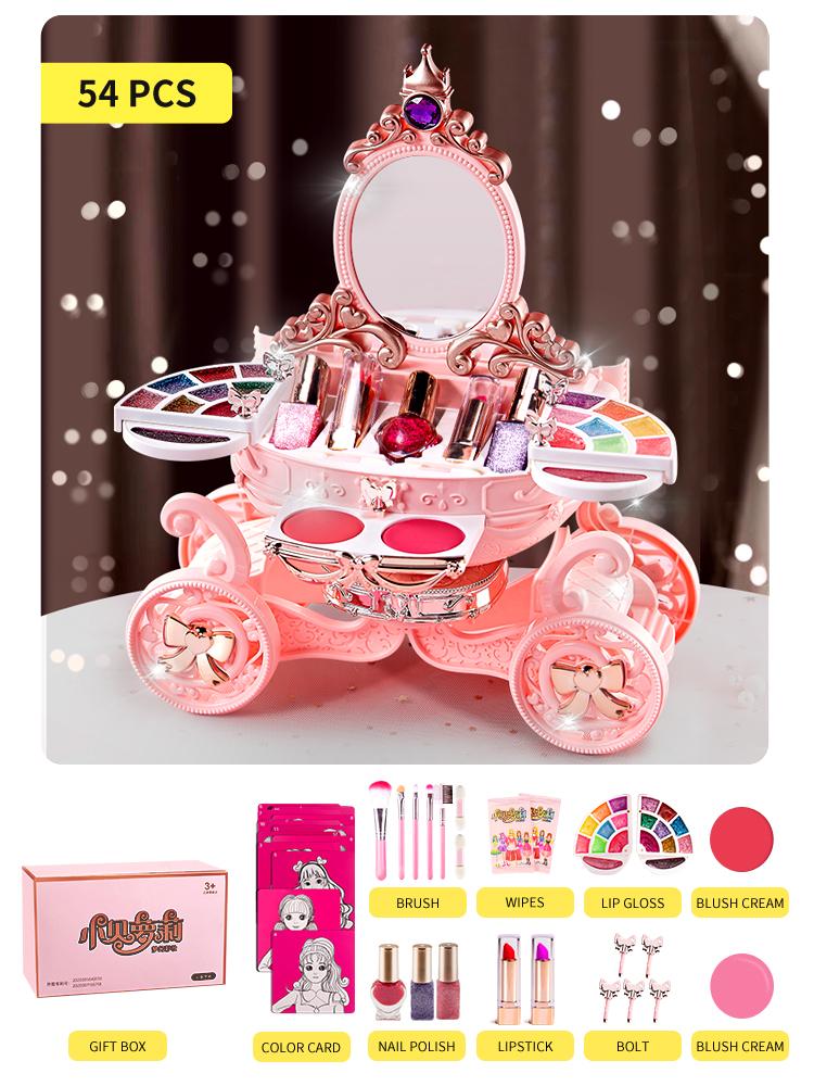 Simulation Cosmetics Set Girl Makeup Toys Baby Pretend Play Nail Polish Lipstick Accessories Doll For Children Toys 3 Years Gift